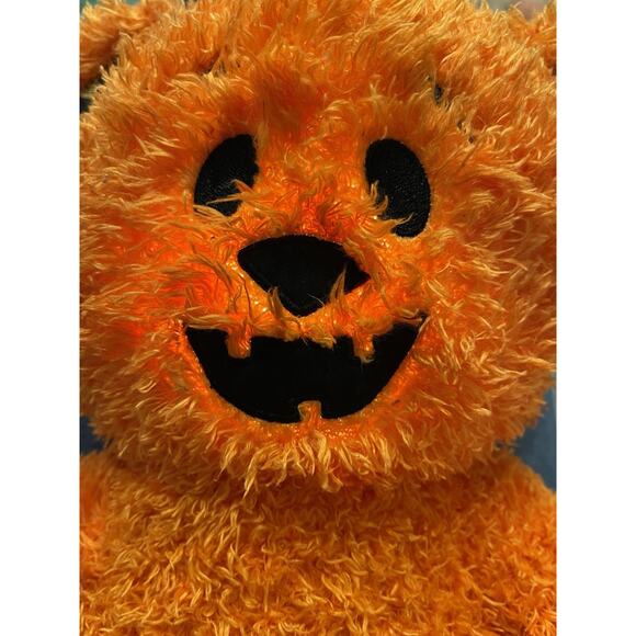 Build A Bear Pumpkin Glow Bear Jack O Lantern Halloween 17" Lights Tested Plush - Picture 5 of 5
